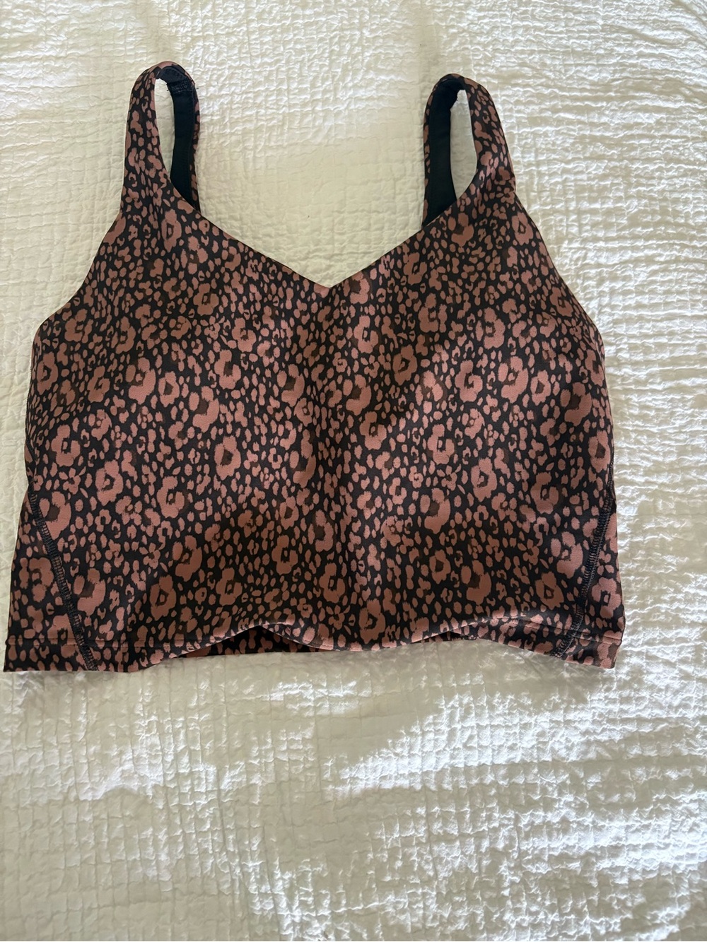Women's Leopard Print Bralette - Brown  and Black